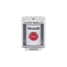 Botón de Evacuación, Cubierta de Policarbonato Súper Resistente de Superficie con Espaciador, Restablecimiento con Llave, Con Bocina de Advertencia