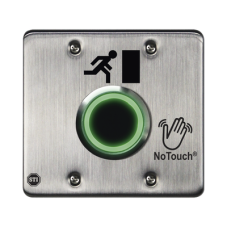 Interruptor IR NoTouch® de Acero Inoxidable, Salida Doble, Símbolo de Puerta Interruptor IR NoTouch® de Acero Inoxidable, Salida Doble, Símbolo de Puerta