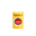 Botón de Emergencia en Español, Color Amarillo, Acción Mantenida, Girar para Restablecer y LED Multicolor