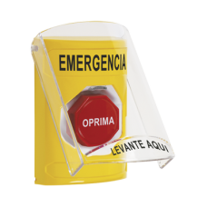 Botón Multipropósito, Color Amarillo, De Superficie, Con Tapa De Policarbonato, Con Bocina Pre Alarma, Solo Interior, Llave Para Restablecer, Texto De Emergencia, Español Botón Multipropósito, Color Amarillo, De Superficie, Con Tapa De Policarbonato, Con Bocina Pre Alarma, Solo Interior, Llave Para Restablecer, Texto De Emergencia, Español