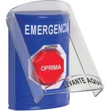 Botón Multipropósito, Color Azul, De Superficie, Con Tapa De Policarbonato, Sin Bocina Pre Alarma, Solo Interior, Llave Para Restablecer, Texto De Emergencia, Español Botón Multipropósito, Color Azul, De Superficie, Con Tapa De Policarbonato, Sin Bocina Pre Alarma, Solo Interior, Llave Para Restablecer, Texto De Emergencia, Español