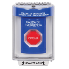 Botón Multipropósito, Salida De Emergencia, Reset Neumático, Sin Bocina , Texto En Español, Tapa De Policarbonato, 2 Relevadores forma C, Interior y Exterior Botón Multipropósito, Salida De Emergencia, Reset Neumático, Sin Bocina , Texto En Español, Tapa De Policarbonato, 2 Relevadores forma C, Interior y Exterior