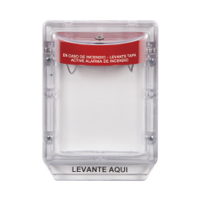 Cubierta Protectora de Policarbonato Serie Stopper IIÆ, Con Bocina, Sin Espaciador, Montaje Empotrado, Etiqueta en Español