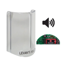 Cubierta Protectora De Policarbonato, Súper Resistente, Con Sonido, Texto En Español, Para Botones Multiusos Serie Stopper Station De STI