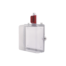 Gabinete Mediano de Policarbonato Transparente Súper Resistente con Sirena/Estrobo y Cerradura Manual