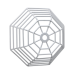 Rejilla de acero Web Stopper® para protección de detectores de humo de vandalismo y accidentes. Bajo perfil, montaje empotrado.