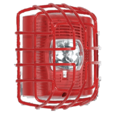 Protector De Rejilla Anti Vandalismo Y Golpes Accidentales, Color Rojo, Para Sirenas/Estrobos/Bocinas System Sensor, Montaje a Ras, 7.40