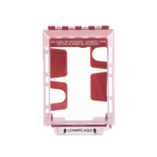 Cubierta Universal Transparente, de Bajo Perfil, con Espaciador, Texto de Incendio en Español, Notificación Audible y Visible