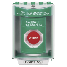 Botón Multipropósito, Salida De Emergencia, Girar Para Reset, Español, Cubierta De Policarbonato, 2 Relevadores NO/NC, Interior/Exterior Botón Multipropósito, Salida De Emergencia, Girar Para Reset, Español, Cubierta De Policarbonato, 2 Relevadores NO/NC, Interior/Exterior