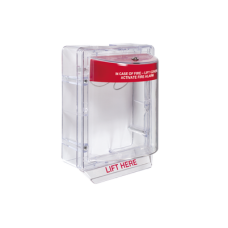 Cubierta Protectora Serie Stopper II® De Policarbonato, Con Bocina, Espaciador Transparente, Montaje en Superficie, Etiqueta en Inglés 