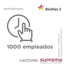 Software de Administración de Tiempo y Asistencia hasta 1000 empleados, para Lectores SUPREMA Software de Administración de Tiempo y Asistencia hasta 1000 empleados, para Lectores SUPREMA