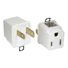 Adaptador clavija de aterrizado a polarizado 2 piezas ABS