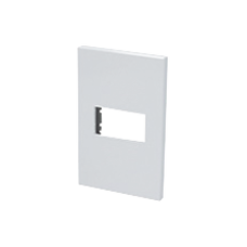 Placa de policarbonato con base de acero para 1 módulo 1/3 color blanco. Placa de policarbonato con base de acero para 1 módulo 1/3 color blanco.