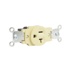 Contacto Sencillo /15 A 125V / Tapa Marfil /Base negra/ No Nema.