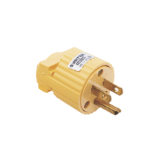 Clavija con Abrazadera Plástica Aterrizada  / 127 V CA 15 A Max.  / Fabricada en Plastico ABS.