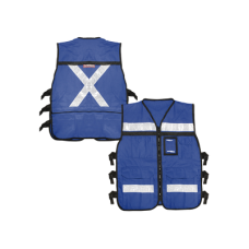 Chaleco Reflejante con 6 Bolsas Externas / 6 Broches ajustables / Talla Grande.