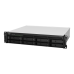 Servidor de Almacenamiento en Red Synology RackStation RS1221RP+ | 8 Bahías | Expandible a 12 Bahías | CPU AMD Ryzen V1500B | 4 GB DDR4 ECC | RAID Soportado | 10/25GbE | Virtualización Certificada | Protección de Datos Integral