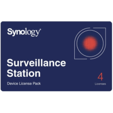 Licencias de Dispositivos de Vigilancia Synology | Paquete de 4 Licencias | Compatibilidad con Cámaras IP, Módulos de E/S, Altavoces IP | Gestión Centralizada CMS | Licencias Predeterminadas Incluidas.