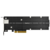 Adaptador Combinado SSD M.2 y 10 GbE | PCIe 3.0 x8 | 2 Ranuras NVMe M.2 22110/2280 | Puerto 10GBASE-T RJ45 | Autonegociación 10/5/2,5/1 Gbps | Compatible con SSD NVMe SNV3000.