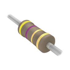 Resistencia Axial de Película de Carbón de 4.7 Ohm, 1/4 Watt, 5% 