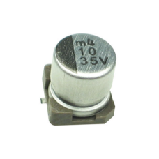Capacitor SMD Electrolítico de 10 uFd, 35 Volt, de 5 x 5.8 mm, (647-UUA1V100MCL1GS) 