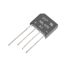 Puente Rectificador de Silicio, 4 Amp. 600 Volt, Fase Sencilla, Encapsulado KBL.