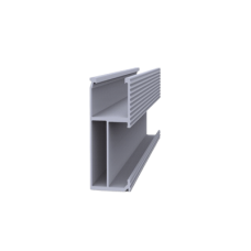 Riel 5 para montaje de módulos fotovoltaicos de aluminio anodizado de 4400mm.