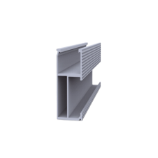 Riel 8 para montaje de módulos fotovoltaicos de aluminio anodizado de 2700mm.