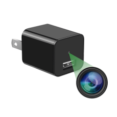 Cámara Oculta en Cargador de Pared (Spyce Camera) / Memoria de 8GB / Resolución 2 Megapixel (1080P) / Grabación Continua o por Movimiento