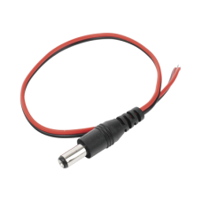 Cable con Conector Macho (Pigtail) / Alimentación para Vcc con Puntas Libres / Polarizado / Largo 22 cm (8.66 Pulgadas) / Calibre 22AWG.