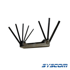 Juego de 8 llaves TORX: T9, T10, T15, T20, T25, T27. T30 y T40.