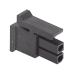 Receptáculo de dos posiciones en Conector Rectangular de Carcasa Negra de 0.118 