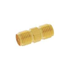 Adaptador Barril de Conector SMA Hembra a SMA Hembra Inverso, Oro/ Oro/ Teflón.