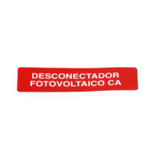 Etiqueta de Desconectador Fotovoltaico en Vinil Adhesivo Mate / Paquete con 20