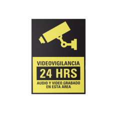 Letrero de Videovigilancia en Poliestireno 20x30 cm – Seguridad y Advertencia