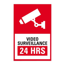 Letrero de Videovigilancia en Poliestireno (Inglés)