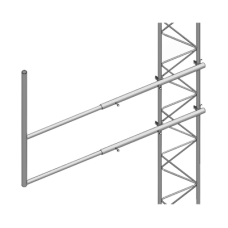 Brazo tipo F para torre STZ35 (Electrolítico).