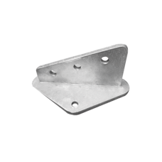 Ancla Aleta de 3 Orificios con 2 Puntos de Fijación. Uso en Fijación de mástiles. Galvanizado por Inmersión en Caliente.