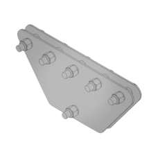 Placas igualadoras con tornillería y separadores, para 5 retenidas. Galvanizado en inmersión (20x20x50 cm).