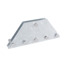 Placas igualadoras con tornillería y separadores, para 6 retenidas. Galvanizado en inmersión.