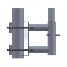Adaptador para Colocar Mástil (tubo) a Poste recto.