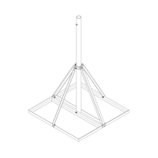 Base No Penetrante Base de 0.9 x 0.9 m con Mástil de 1.5 m x 2