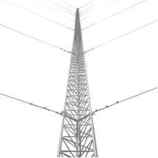 Kit de Torre Arriostrada de Techo de 24 m con Tramo STZ30 Galvanizado Electrolítico (No incluye retenida).