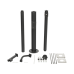 Poste Seccionado de 3 Metros / Especializado para la Instalación de Videovigilancia / Incluye Base de Cimentación y Brazo para Cámara PTZ / Color Negro Poste Seccionado de 3 Metros / Especializado para la Instalación de Videovigilancia / Incluye Base de Cimentación y Brazo para Cámara PTZ / Color Negro