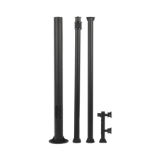 Poste Seccionado de 6 Metros / Tubos Mas Gruesos / Especializado para la Instalación de Videovigilancia / Incluye Base de Cimentación y Brazo para Cámara PTZ / Color Negro