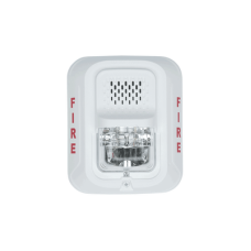 Sirena con Lámpara Estroboscópica a 2 Hilos, Montaje en Pared, Color Blanco, Configuración Estroboscópica Seleccionable, Nuevo Diseño Moderno y Elegante y Menor Consumo de Corriente