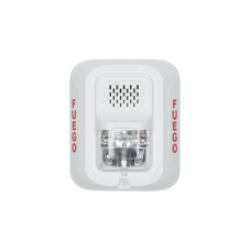 Sirena con Lámpara Estroboscópica a 2 Hilos, Montaje en Pared, Color Blanco, Configuración Estroboscópica Seleccionable y Texto en Español, Nuevo Diseño Moderno y Elegante y Menor Consumo de Corriente