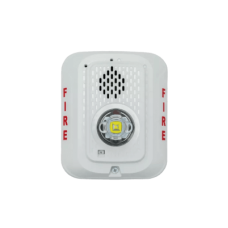 Sirena con Lámpara LED Estroboscópica / a 2 Hilos / Montaje en Pared / 24 Vcd / Configuración Estroboscópica Seleccionable / Texto en Inglés / Color Blanca Sirena con Lámpara LED Estroboscópica / a 2 Hilos / Montaje en Pared / 24 Vcd / Configuración Estroboscópica Seleccionable / Texto en Inglés / Color Blanca