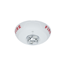 Sirena con Lámpara Estroboscópica, Montaje en Techo, Nivel de Candelas Seleccionable, Color Blanco, Nuevo Diseño Moderno y Elegante y Menor Consumo de Corriente