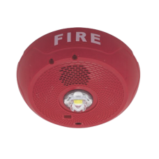 Sirena con Lámpara LED Estroboscópica / Montaje en Techo / Nivel de Candelas Seleccionable / Color Rojo / Nuevo Diseño Moderno y Elegante / Menor Consumo de Corriente Sirena con Lámpara LED Estroboscópica / Montaje en Techo / Nivel de Candelas Seleccionable / Color Rojo / Nuevo Diseño Moderno y Elegante / Menor Consumo de Corriente